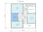 Полутораэтажный дом шале из бруса 9х9 с террасой Услада